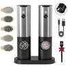 Rechargeable Electric Salt And Pepper Grinder Set With Double Charging Base, Usb Cable, Automatic Salt Pepper Grinder