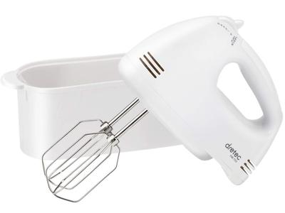 Легкий ручной миксер Dretec весом 740 г с 5-скоростным шнуром и футляром для хранения венчика HM-703WT (белый) настройки/Питание