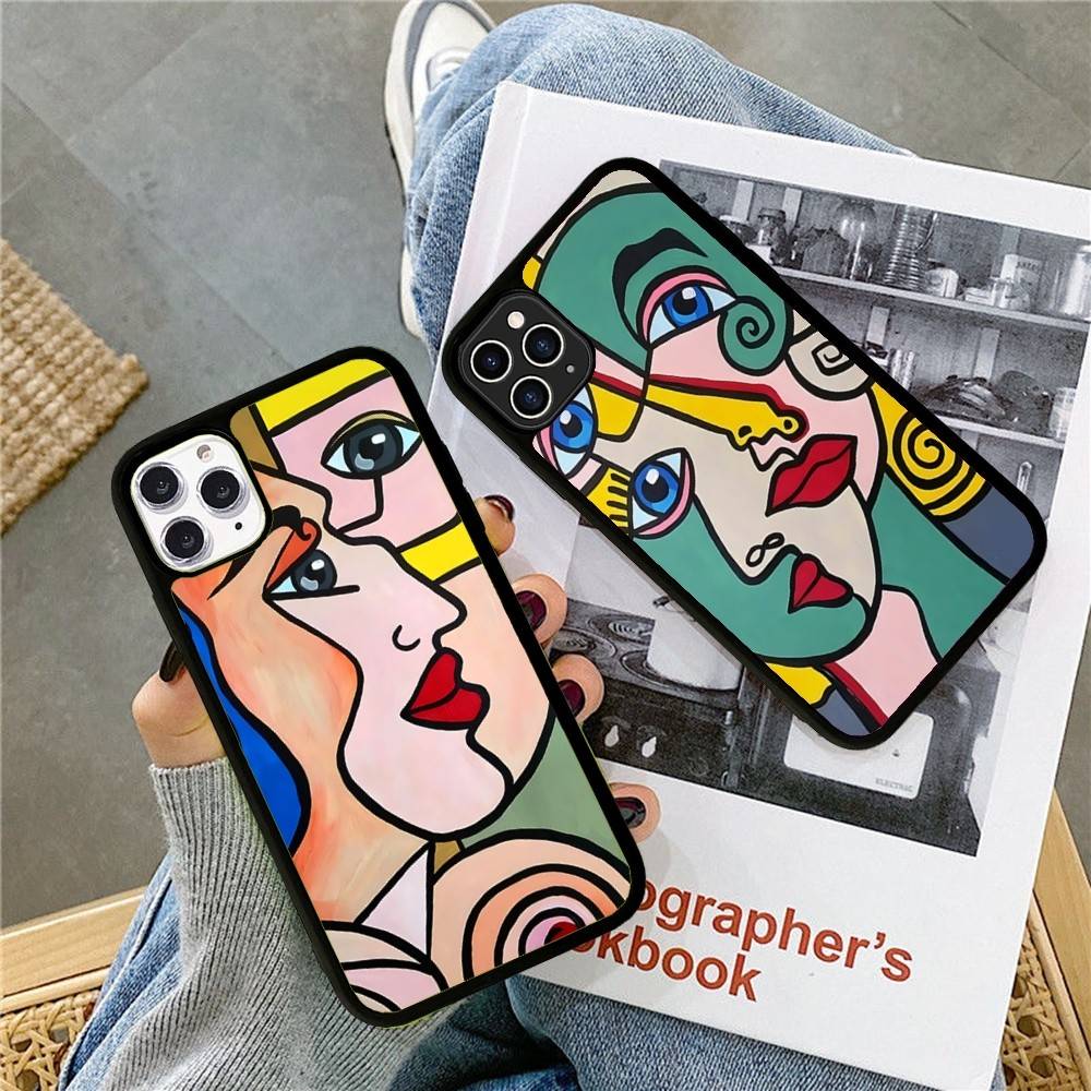 Защитный чехол для телефона Picasso Abstract Art из PC+TPU для iPhone 17 16 Pro Max 15 Plus 14 13 12 11