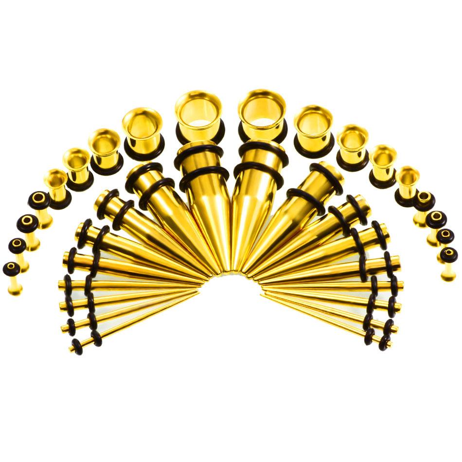36 Pieces of Stainless Steel Taper Ear Expansion Set Puncture Jewelry