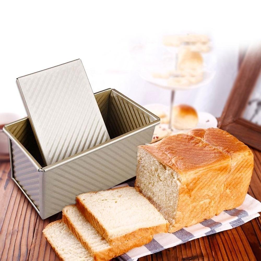 Rectangle Shape Loaf Pan with Cover Cake Toast Box Useful Bread Tray  Oven Cake Baking Making Tool