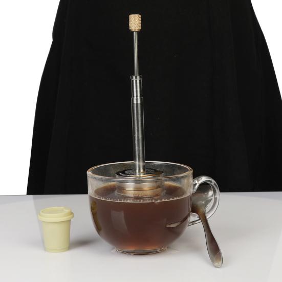 1 комплект, фильтр для чая, пресс для кофе из нержавеющей стали, универсальный сетчатый дизайн, ситечко для чая для домашней кухни