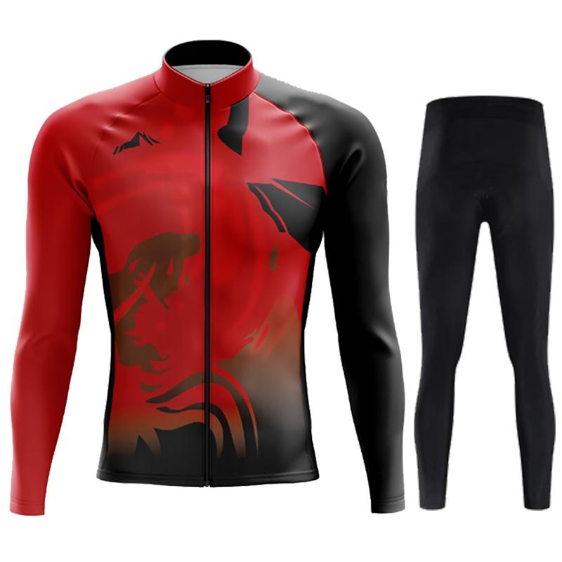 Pro Cycling Jerseys Sets Autumn Riding Long Sleeves Men Cycling Bib Set Bicycle Clothing Spring MBT Breathable Bike Clothes 2025