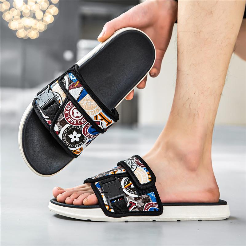 Slippers for menTrendy Style Letter Print Design High Quality Beach Slippers Can Be Worn Out Premium Women's Casual