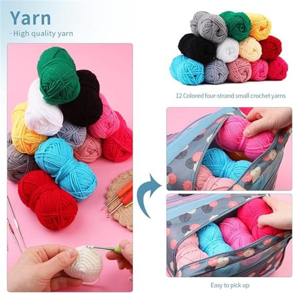 130pcs/set Weaving Accessories Knitting Crochet Hook Set DIY Sewing Tool  Women