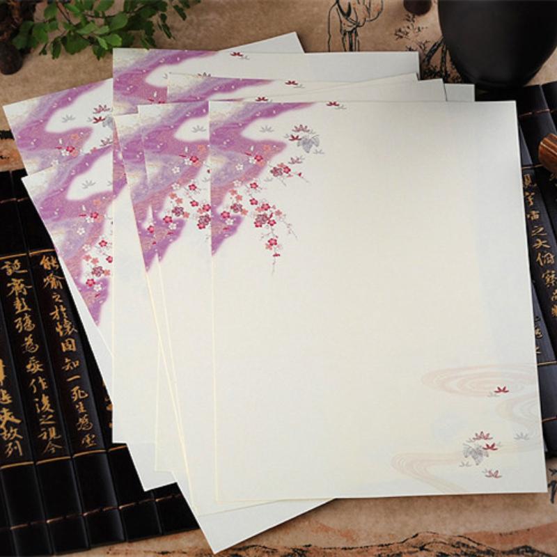 Letter Paper Creative Chinese Style Ancient Style B5 Letter Paper Stationery  Small Fresh and Beautiful Ink Can Be Written and Printed