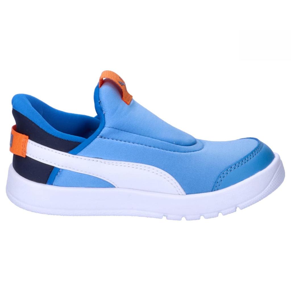 PUMA Courtflex v3 EASE IN Infant Unisex 2024 Team Light Navy Size cm Sneakers, Fall/Winter Colorway, Blue/Puma White/Club (02), 14.0