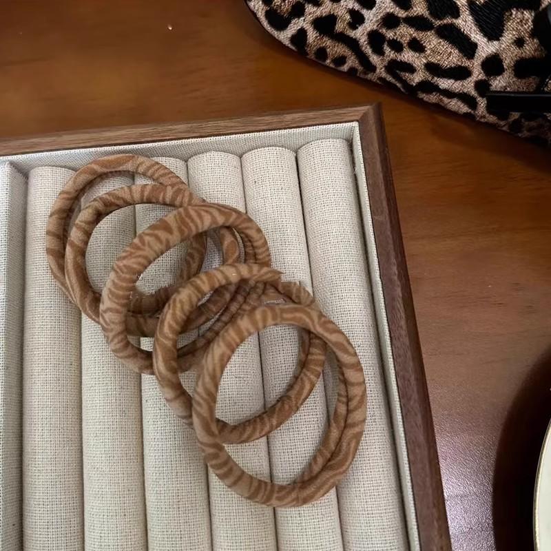 5/10pcs Leopard Print High Elastic Hair Ties Scrunchie High Elasticity Ponytail Holder Women Girls Hair Rings Rope Accessories