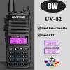 Baofeng UV-82 Walkie Talkie 8W 3800mAh Type-C Charging Dual PTT Dual Band Long Range High Capacity For Hunting Two Way Ham Radio