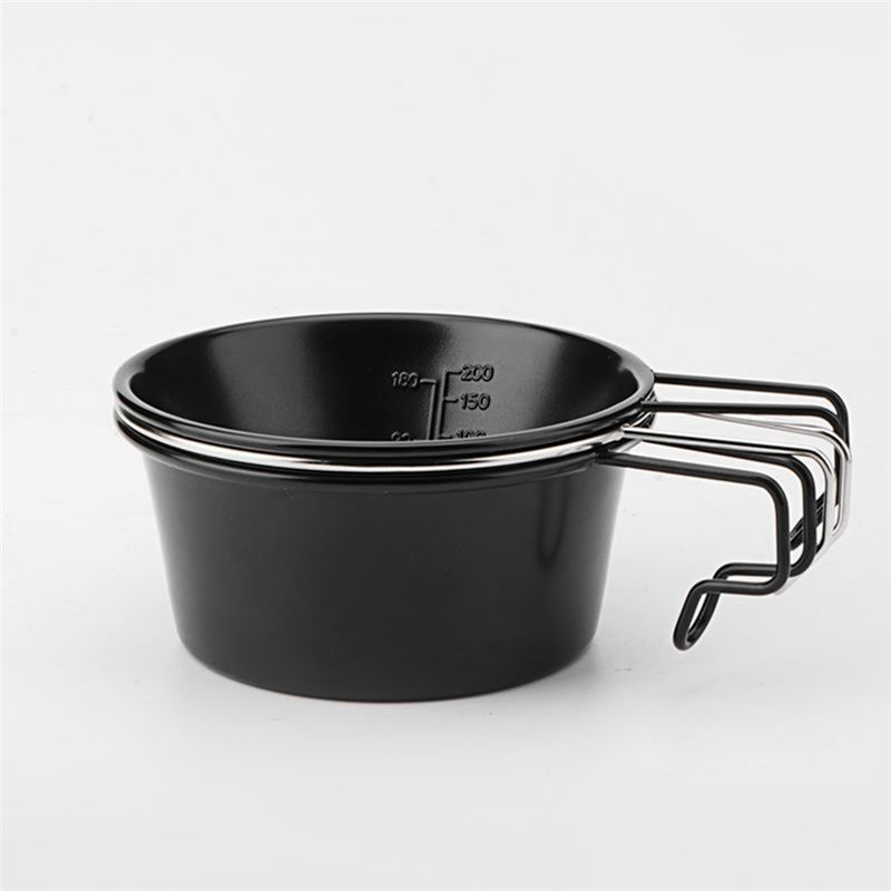 AEE2-Picnic Bowl Non-Stick Camping Cup With Handle Tableware Outdoor Cookware Cooking Bowl