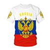 Мужские футболки Россия Повседневная Мода Лето Новые Российский Флаг С коротким рукавом Топы Футболки Мужская одежда Оверсайз Футболка Уличная одежда