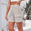Женские шорты-карго, повседневные шорты-бермуды длиной до колена с множеством карманов, летние прямые брюки-карго