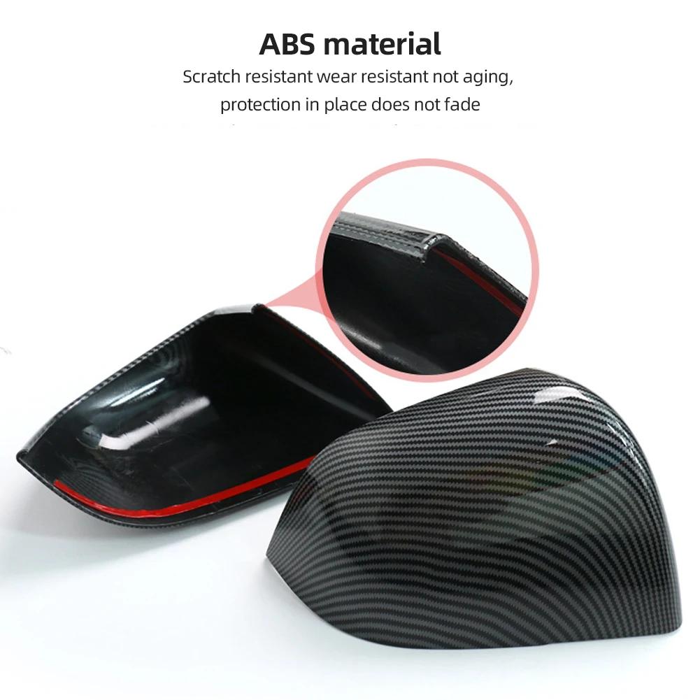 Новая 1 пара накладок на боковые зеркала заднего вида из АБС-пластика для Tesla Model 3 Model Y 2021-2024, автомобильные внешние аксессуары