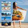 Music Pineapple Tropical Fruit Beach Towel Oversized Quick Dry Beach Blanket Microfiber Sand Free Absorbent Lightweight Bath