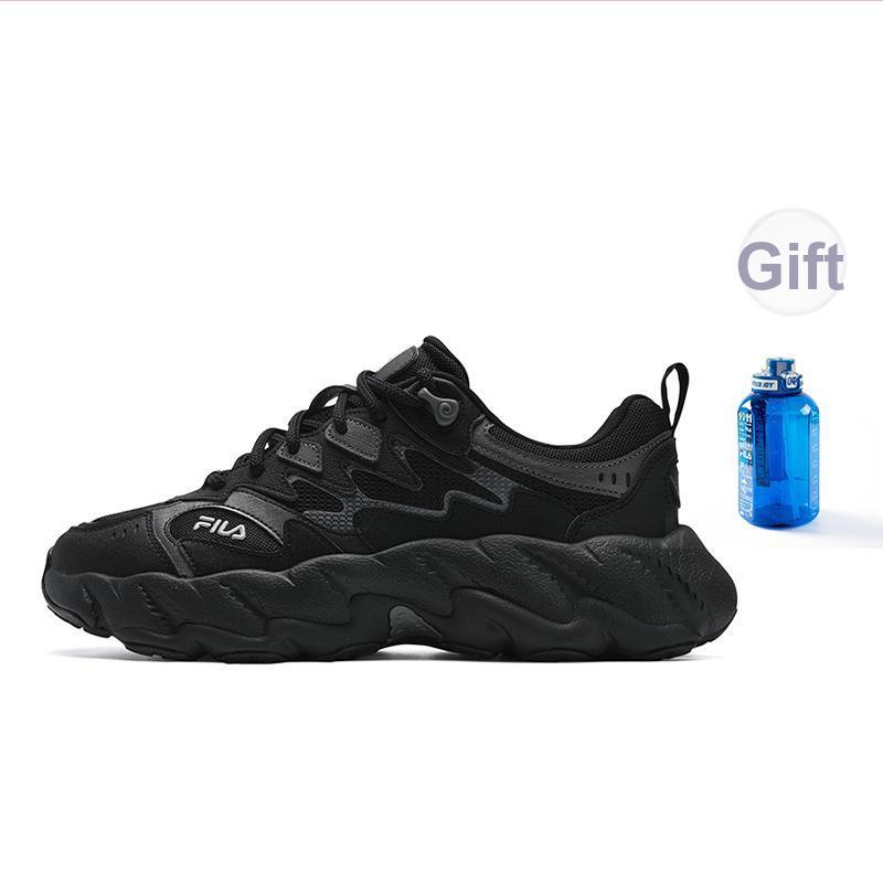 New FILA FERN 2 Abrasion Resistant, Breathable, Lightweight Low Top Casual Shoes Men's Black F12M541135FBM