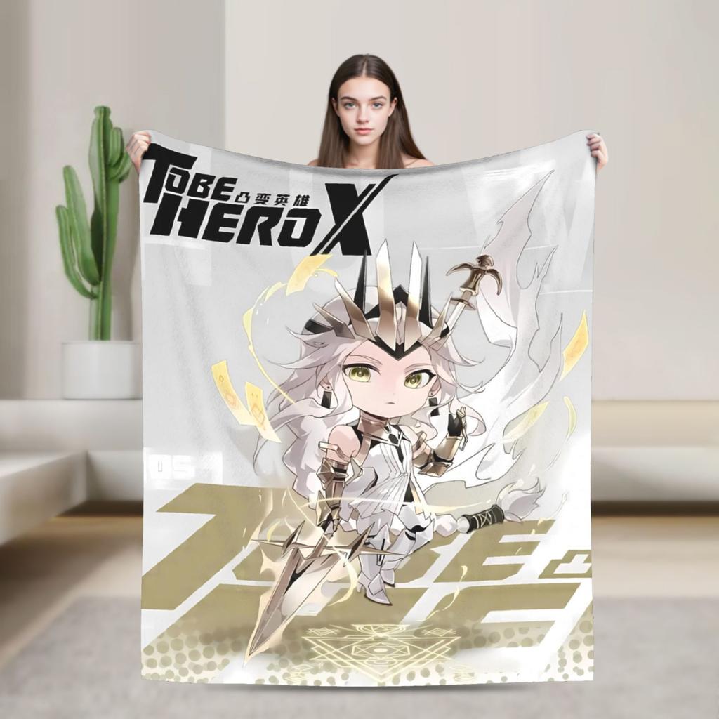 To Be Hero-X Snap Fashion Blanket Anime Cartoon Flannel Novelty Warm Throw Fashion Blanket for Bed Sofa Spring/Autumn Car
