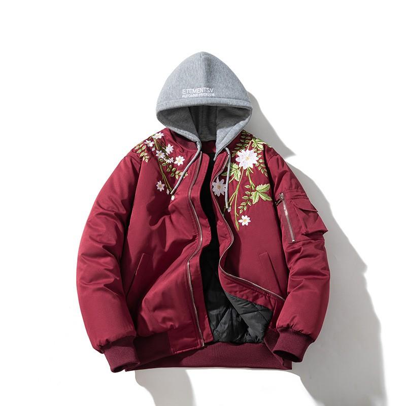 Mens Oversized Bomber Jacket With Embroidered Letters Casual Sporty Outerwear Fall