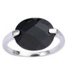 Silver Ring 'Linda' Black Silver (rhodium Plated) - 14x12 Mm
