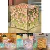 Tulip Flower Sea Night Lamp With Acrylic Shade And Button Switch For Home Decor