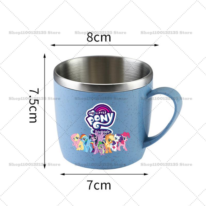 My Little Pony Бутылка для воды Кавайные стальные кружки Ручка Кофейная кружка для молока Чай Напитки Дом Офис Подарок женщины для Дети Дружелюбный Развлекательный Веселый Игра