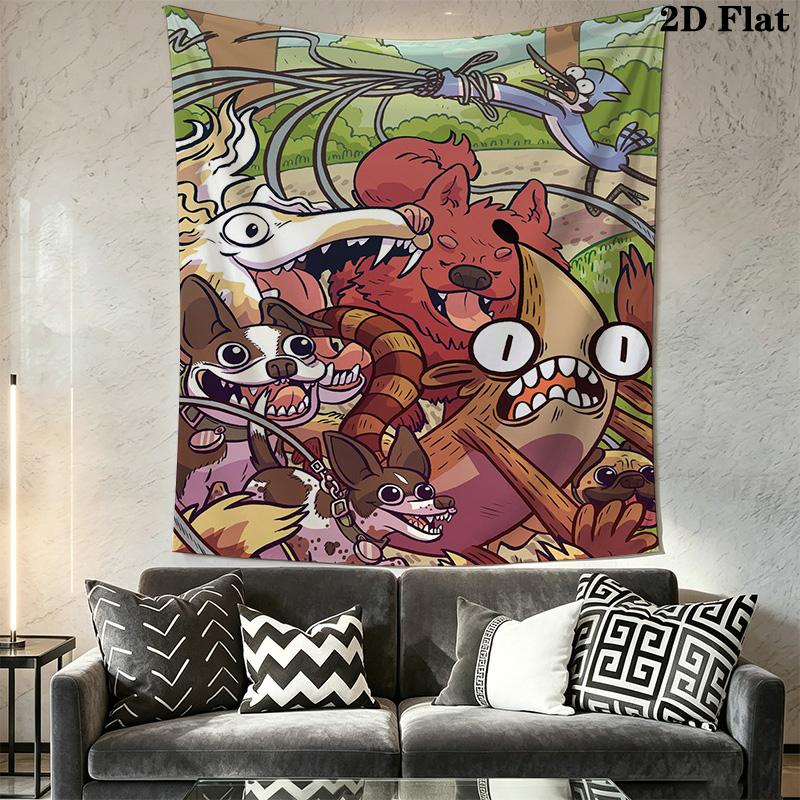 Regular Show Pattern Home Decor Tapestry, Wall Hanging, Decorative RV Wall Cloth.SGT0917172