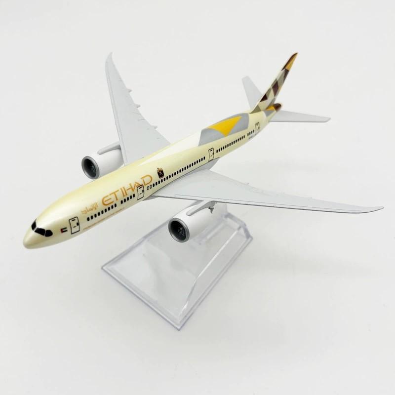 Модель самолета 16 см B787 Etihad Airways Самолет Масштаб 1/400 Сплав Металл 787 Миниатюрная модель самолета Авиация