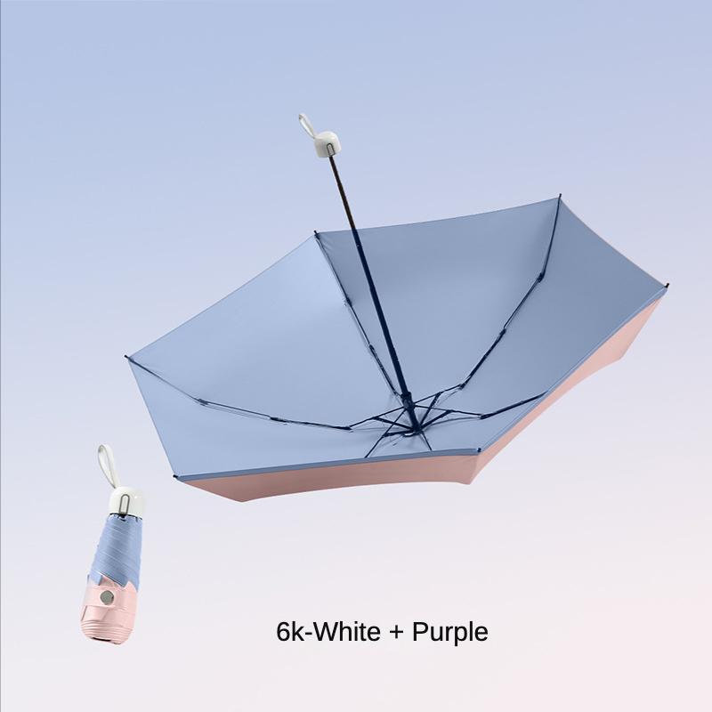 Mini Portable Pocket Umbrella for Women 6/8 Bone 5 Folding UV Sunshade Small Sunny and Rainy Umbrellas Paraguas Guarda Chuva