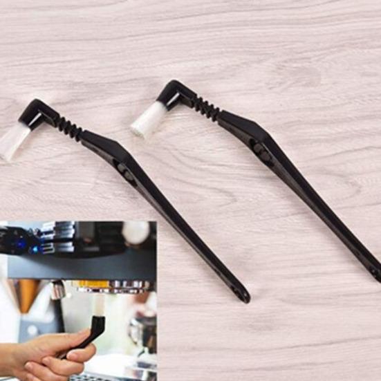 Портативная деревянная ручка для приготовления кофе эспрессо, мягкая щетка для волос, очиститель машины