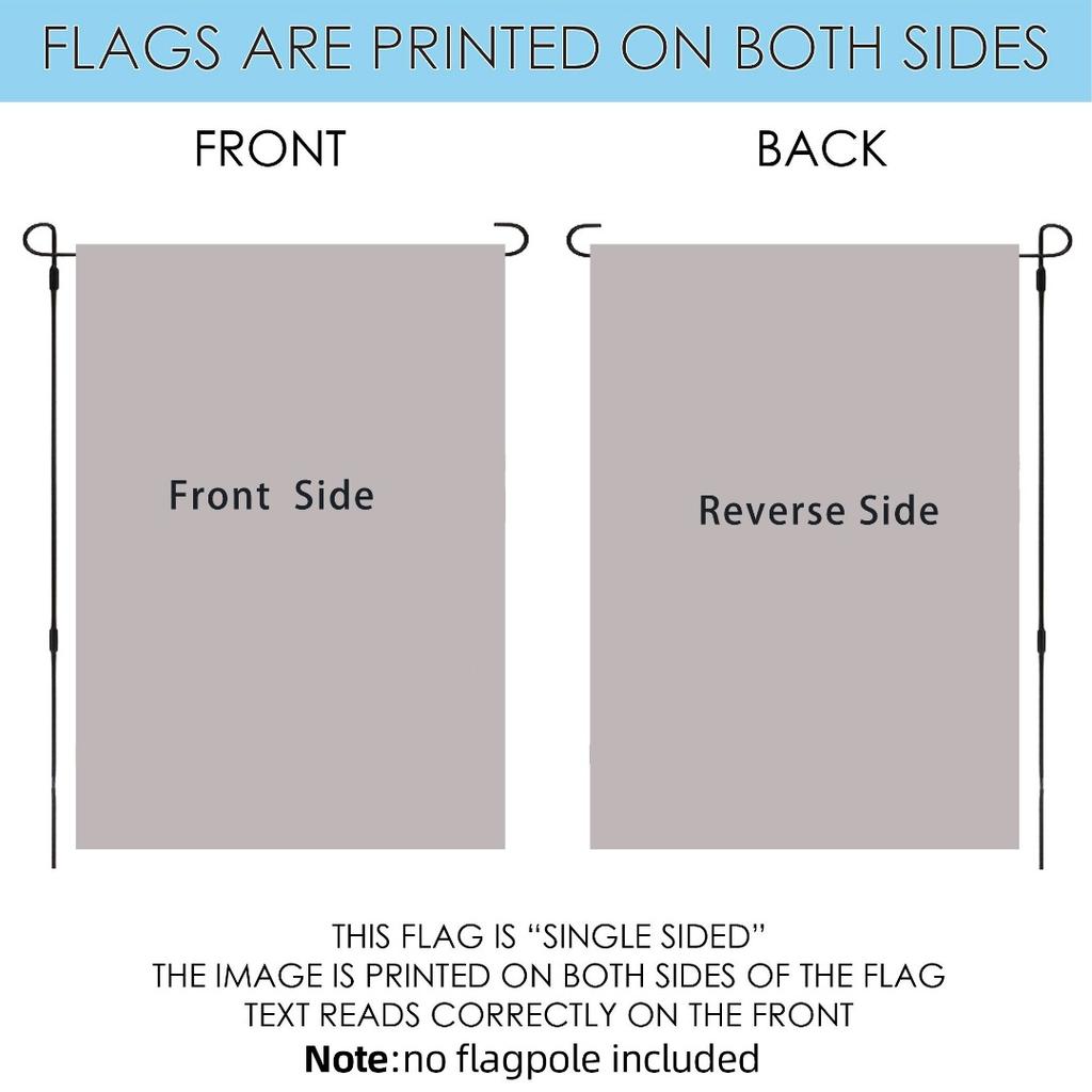 1pc 30x45cm White Halloween Garden Flag Suitable for Halloween Yard Outside Decoration No Flag Pole 12X18 Inch