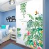 Креативные наклейки на стену с зелеными растениями, самоклеящиеся 3D обои, съемные декоративные узоры для домашнего фона, настенное искусство