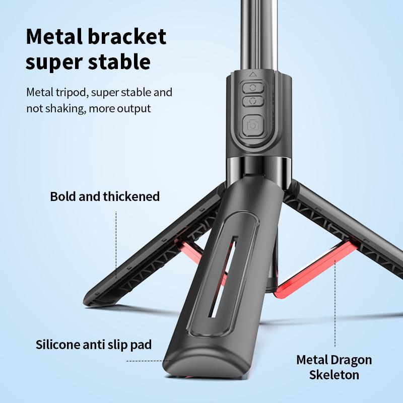 C10 Mini Portable Flexible Tripod with Flip Lock Clamp 700MM Extendable Remote Control for Phone Livestreaming Vlogging