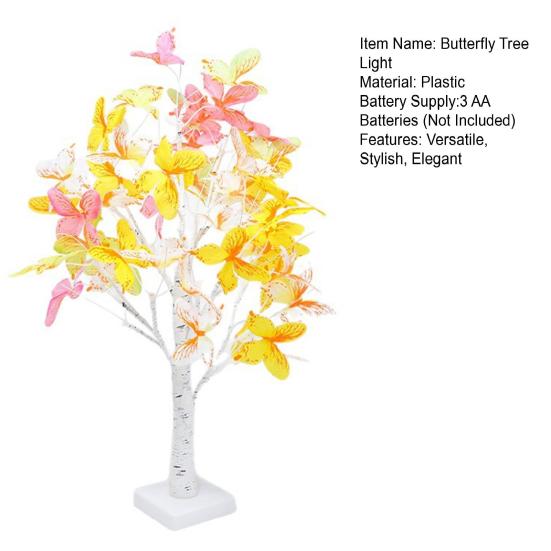 Tabletop Bonsai Tree Lights Butterfly Tree Lamp  LED Decorative Fairy Lights Warm Ambiance Lighting for Home Parties