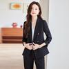 2024 Женский профессиональный осенний костюмный набор - Элегантный, плотный стиль для формальных поездок на работу и приема в отеле