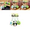 Soft Plush Panda Keychain In Rich Ink Blue Bamboo Design Perfect For Gift Giving