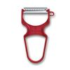 VICTORINOX RAPID Peeler, Dishwasher Safe, with Sprout Remover and Julienne Cutter, Red, Perfect for Peeling Soft Fruits and Hard Foods (6.0934.1)
