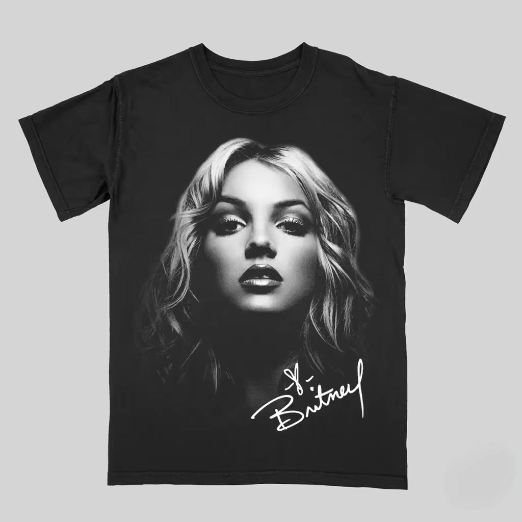 2026 Britney Spears Unisexs Shirt Y2k Portrait Graphic Oneck Shirts Summer Hip Hop Fashion Streetwear High Quality Tshirt