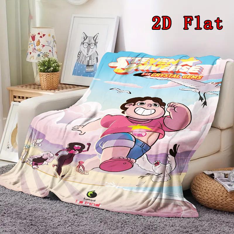 Steven Universe 2D Flat Pattern Flannel Blanket High quality All Seasons Warmth and Comfort Perfect for Christmas Gifts.MMT0918084