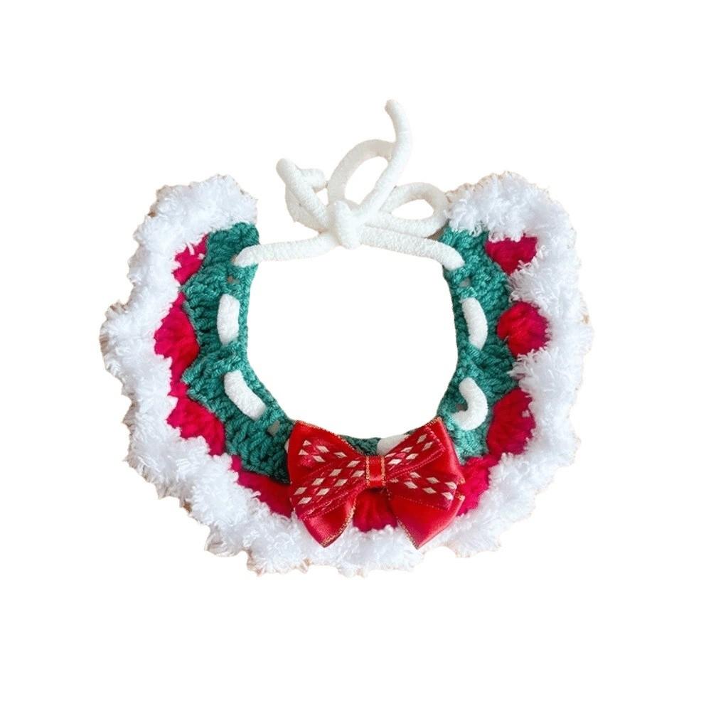Jingle Bell Cat Bell Collar Knitted Yarn Cute Santa Hat Pet Christmas Hat Pet Party