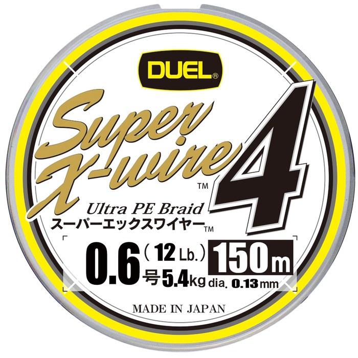 DUEL Super X Wire 4 PE Line 0.6 Number, 150m, 5-Color/Yellow Marking H3585N-5CR