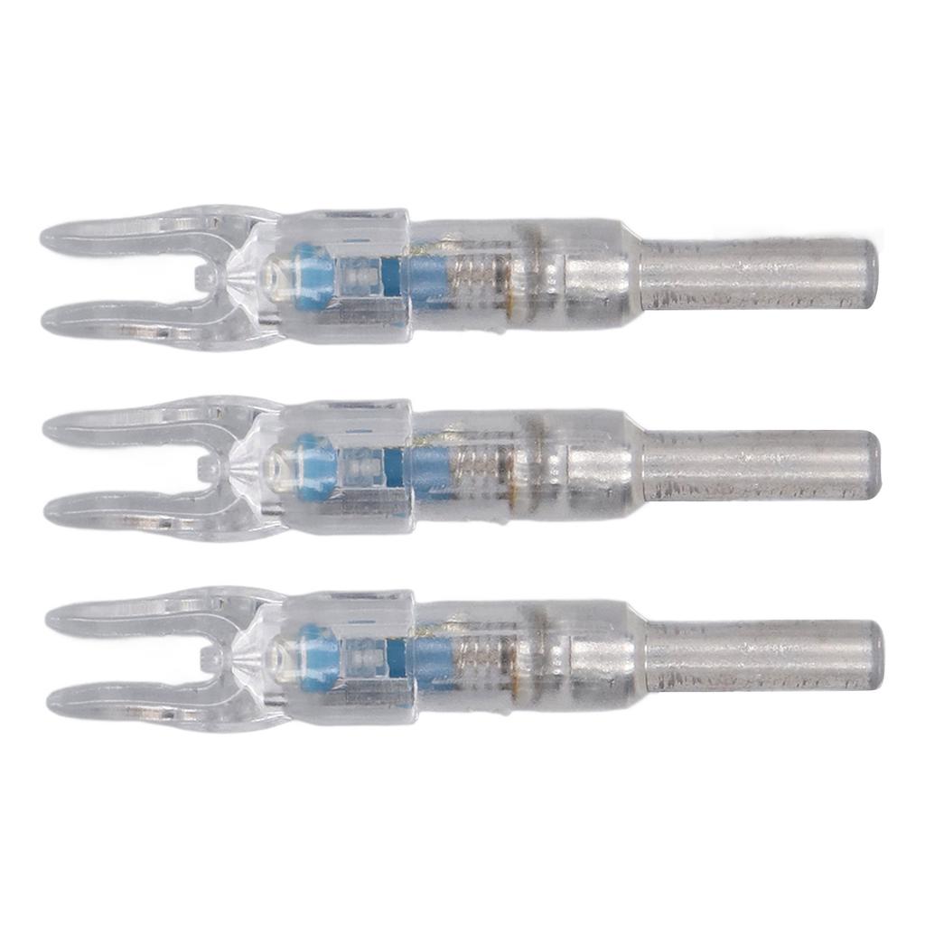 3PCS Lighted Nocks for Arrows Automatic Lighting 6.2mm Internal Diameter Archery Shaft Luminous Arrow Tail for Outdoor