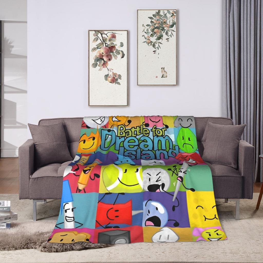 BFDI Inanimate Insanity Blankets Fleece Summer Portable Warm Throw Blankets for Sofa Office Bedding Throws