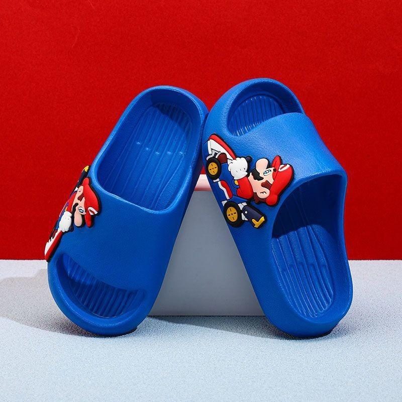 Stylish Mario Themed Children's Slippers For Boys With Non Slip Soft Sole Design In Various Colors