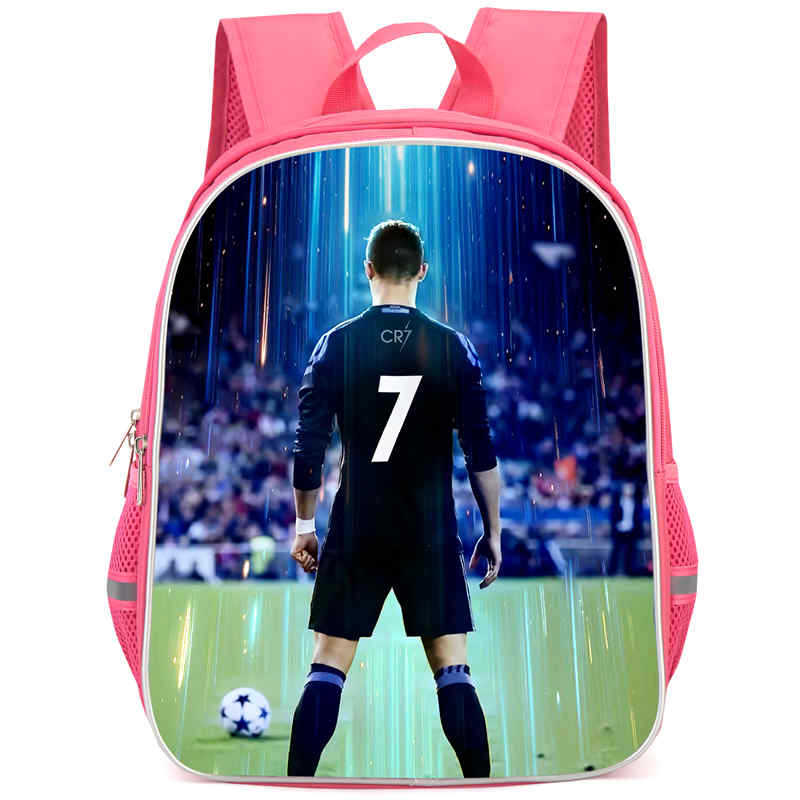 Рюкзак Cr7 Печать Высокой Четкости Большая Вместимость Многофункциональный Молния Oxford Защита Спины Легкий Рюкзак