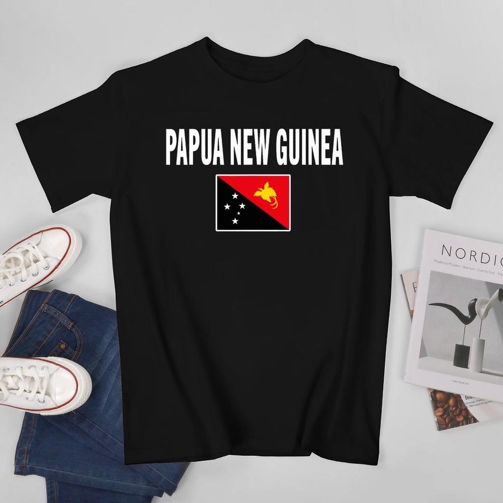 More Design Papua New Guinea Flag Unisex Tshirt Tees Tshirt Oneck T Shirts Unisex Boys Clothing 100 Cotton