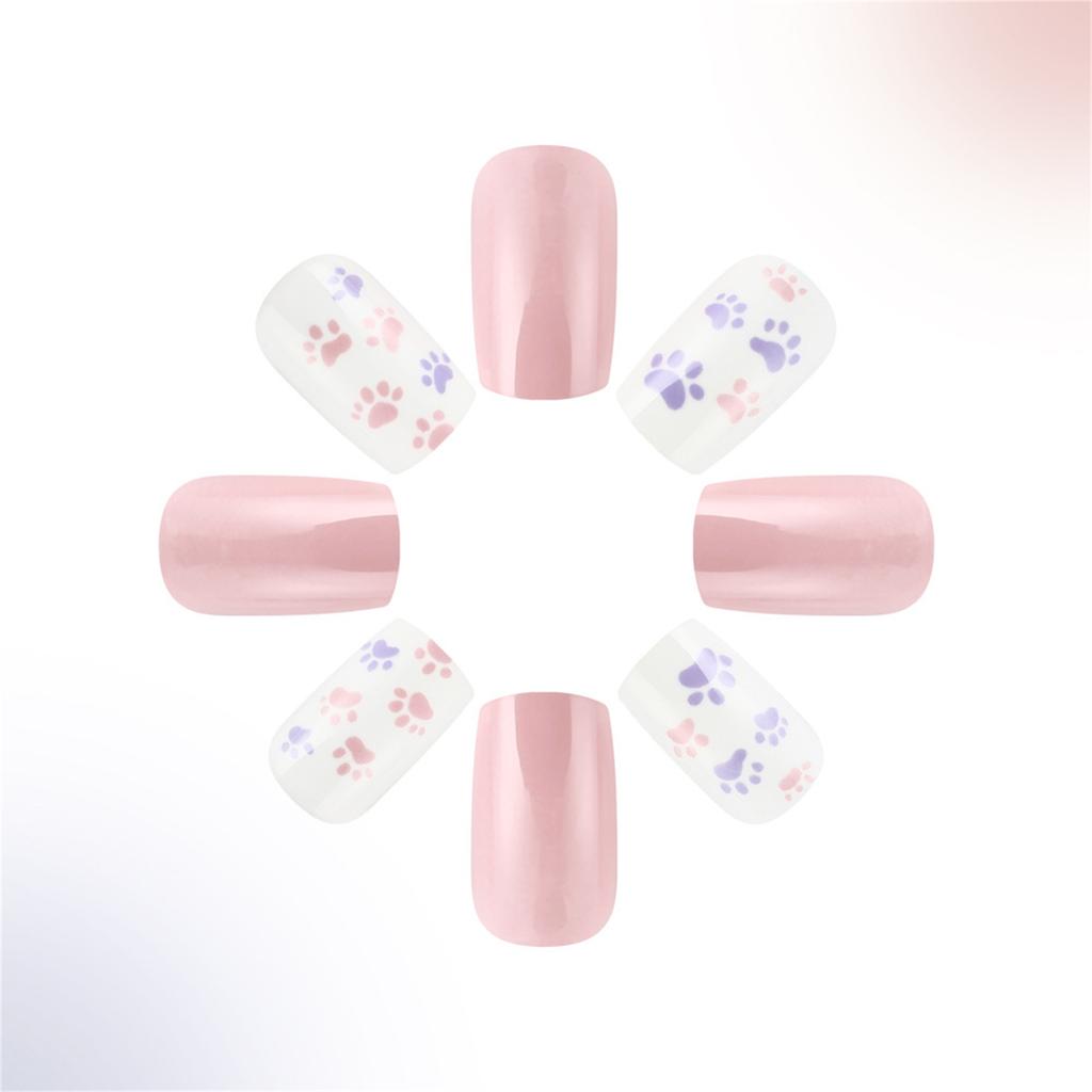 Square Press On Nails Glossy Designs Fake Nails Stick On Nails In 12 Sizes French Nails Tips for DIY Nail Art Decors