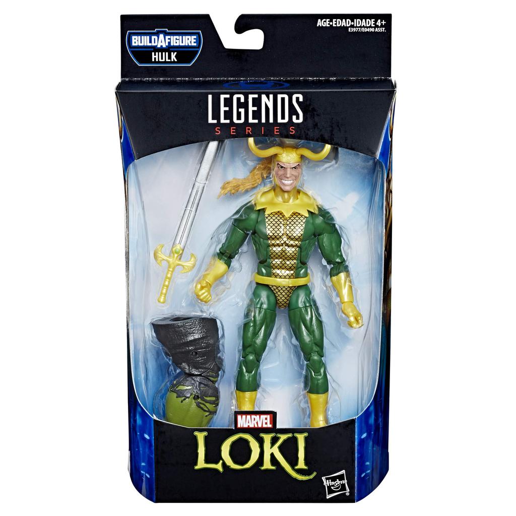 Hasbro Marvel Legends Series Avengers: Endgame Loki 6-inch Figure with Hulk Build-a-Figure Parts (E3977) Authentic
