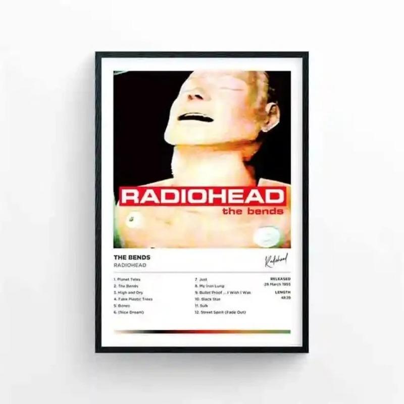 The Bends Hot Rock Music Обложка альбома Фотография певицы Группа Radiohead Плакаты для бара в комнате Картина на холсте Искусство Декор для дома Подарок