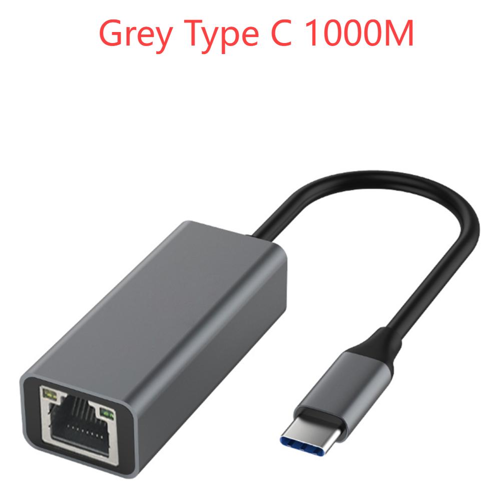 Адаптер Ethernet USB Type C 1000/100 Мбит/с USB к RJ45 Lan для Xiaomi Mi Box Nintendo Switch Сетевая карта Ноутбук ПК Windows