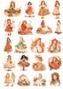 1 Set  Autumn watercolor forest style double ponytail girl picnic Stickers  Decorative Scrapbooking  Journaling Stationery