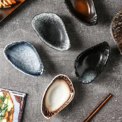 Керамическая тарелка в японском стиле с цветком из морского камня, закуска, холодные блюда, тарелка для соуса для суши, столовые приборы